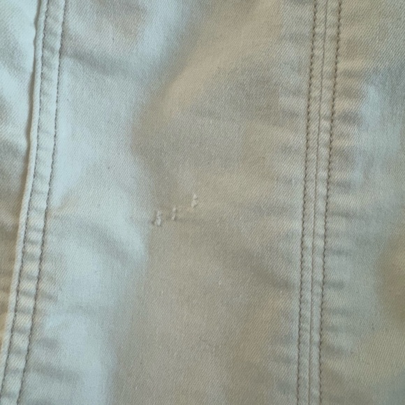 Free People Cream denim Skirt Size 6 - Picture 3 of 4